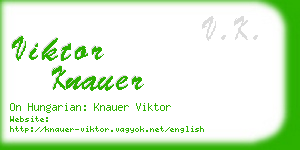 viktor knauer business card